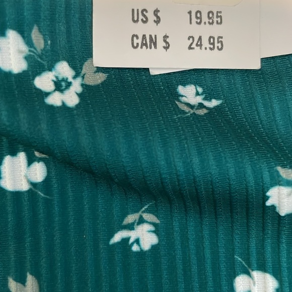 Hollister XL Swim High Leg Cheekiest Floral Teal Bikini Bottoms NWT - Picture 2 of 2